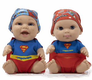 Expositor Baby Pelón Superman y Supergirl